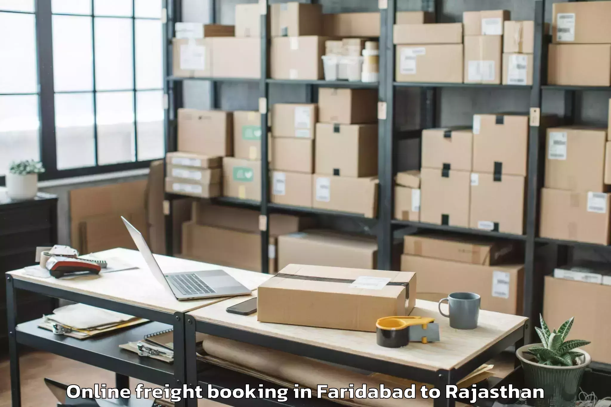 Reliable Faridabad to Raisingh Nagar Online Freight Booking